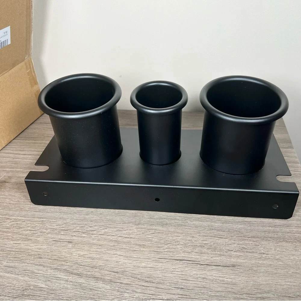 Black Metal Hair Tool Cabinet Wall Mount Holder